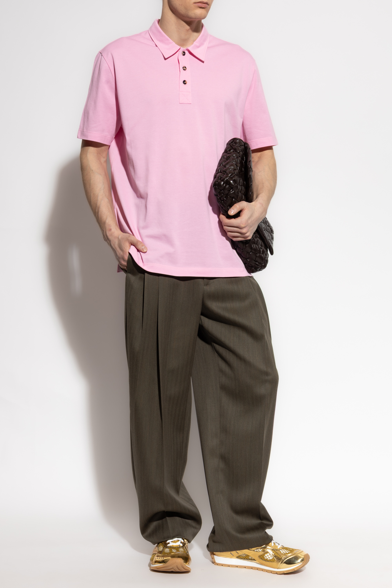 Tシャツ・カットソー BOTTEGA VENETA Woman Polo Shirt Pink 830925V5DJ0 6454 BOTTEGA VENETA: Polo shirt woman - Pink | Bottega Veneta